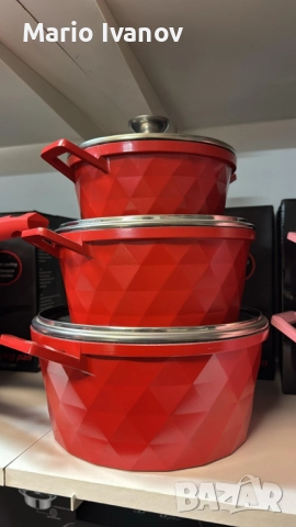 Висококачествен комплект касероли Cheffinger – елегантност, здравина и удобство в кухнята, снимка 3 - Съдове за готвене - 52857426