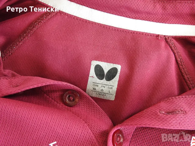 Тениска Butterfly — Мъже размер L Червено, снимка 3 - Тенис - 56319271