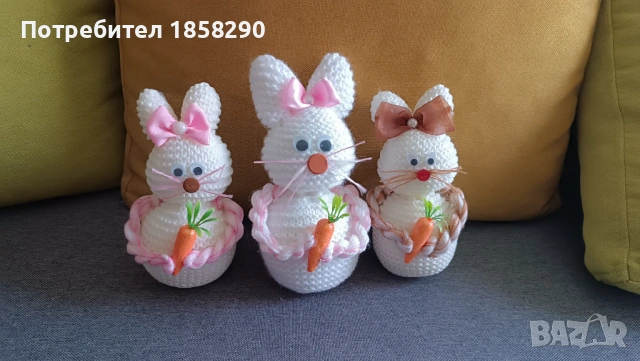 Декоративни зайчета, снимка 2 - Декорация за дома - 54093108