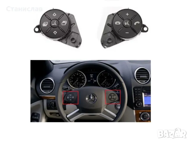 Mercedes CLS W219 Facelift Капачета за волан с основа, снимка 4 - Части - 50221709