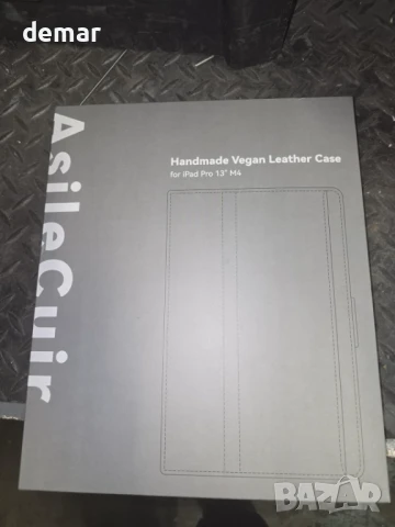 Ръчно изработен калъф AsileCuir за iPad Pro 13 инча M4 2024 A2925 A2926 A3007 с джоб, снимка 10 - Калъфи, кейсове - 51104794
