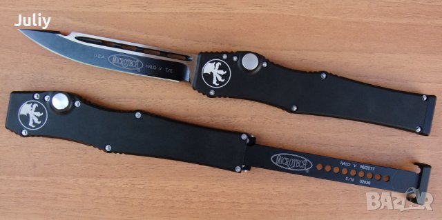 Автоматичен нож Microtech Halo 5 / танто /, снимка 8 - Ножове - 35595399