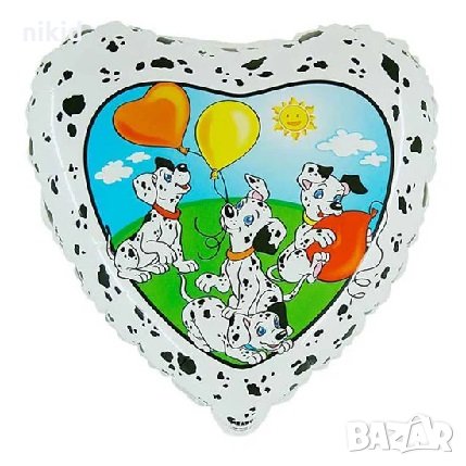 Далматинци кучета сърце парти фолио фолиев балон хелий или въздух