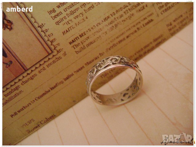 Красива сребърна халка R031, снимка 2 - Пръстени - 31259070