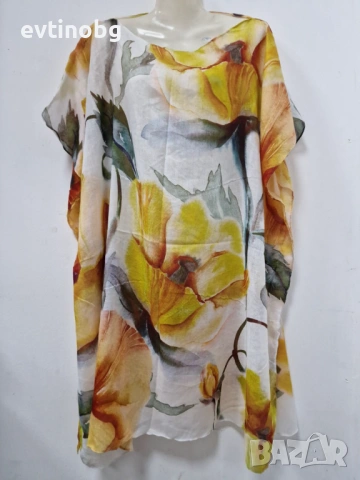 Плажна туника от 100% памук – Стил и комфорт за лятото, снимка 2 - Туники - 54133594