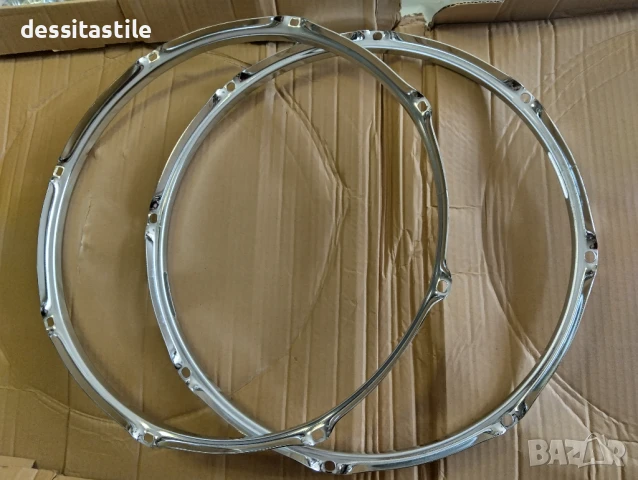 2 бр. обръчи за барабани 8" и 2 бр. обръчи за соло барабан 14", снимка 2 - Ударни инструменти - 35786939