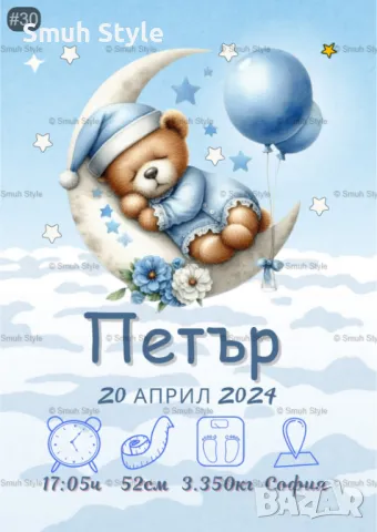 Бебешка визитка в рамка - Част 2, снимка 13 - Други - 47763926