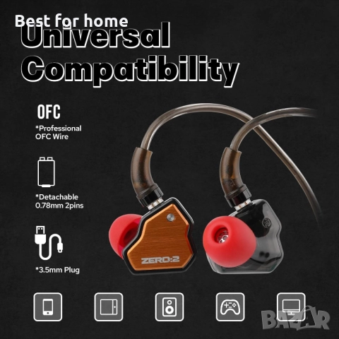 Linsoul 7Hz x Crinacle Zero:2 инчови слушалки с монитор., снимка 6 - Слушалки и портативни колонки - 52445470