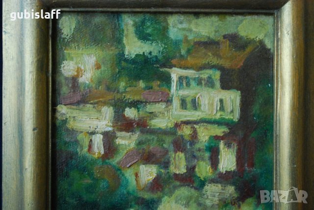 Стара картина, Пейзаж от В. Търново, Вельо Митев, 1999 г., снимка 3 - Картини - 31981638