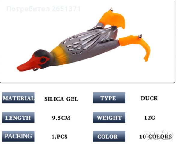 Гумено Пате за Хищна риба 9,5 см 12 гр, снимка 3 - Стръв и захранки - 30618649