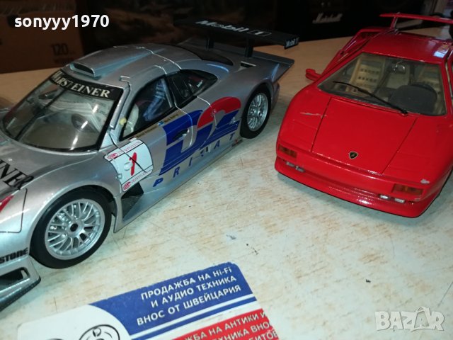 БЕНЦ ЛАМБО ПОРШЕ 1/18 МЕТАЛНИ КОЛИ 3БР 0111231212, снимка 9 - Колекции - 42806723