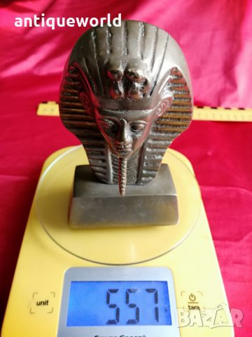 Стара Египетска Бронзова Статуетка , Фигура ТУТАНКАМОН, снимка 6 - Антикварни и старинни предмети - 34297608