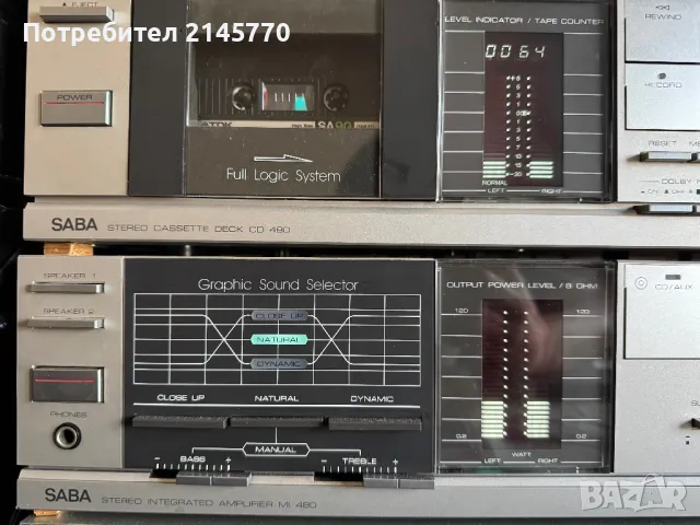 Комплект Saba тунер, касетен дек и усилвател, снимка 4 - Ресийвъри, усилватели, смесителни пултове - 50073627