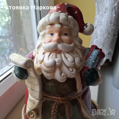 Голяма Коледна керамична кутия за бисквити или бонбони, снимка 2 - Коледни подаръци - 55891421
