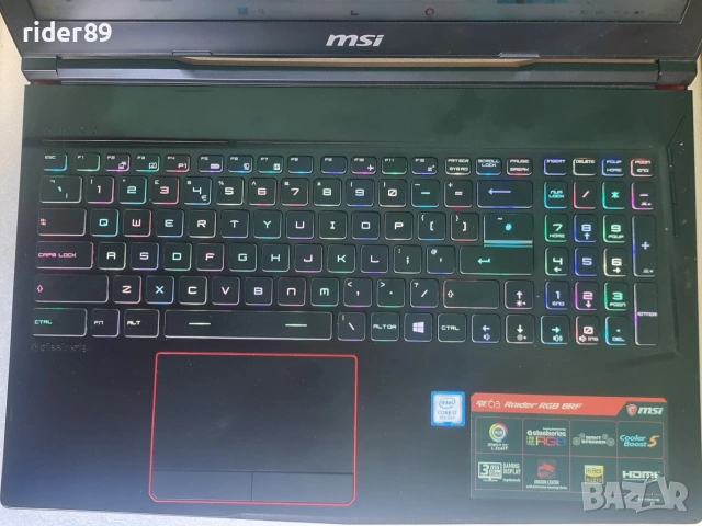 Msi ge63 raider / 15.6 120hz / i7 8750h / gtx 1060, снимка 9 - Лаптопи за игри - 53031860