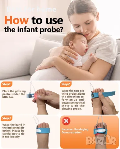 Акумулаторен пулсов оксиметър HealthTree, снимка 6 - Друга електроника - 50161120