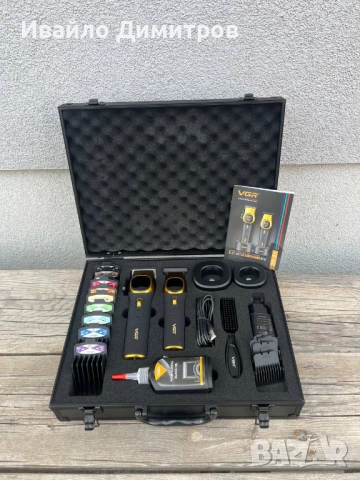 С КУФАРЧЕ!Комплект машинки за подстригване и контури-GoldSeries