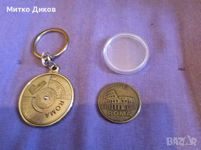 Ключодържател Рим Колизеума с вечен календар до 2056г и жетон за Колизеума, снимка 3 - Колекции - 39096875