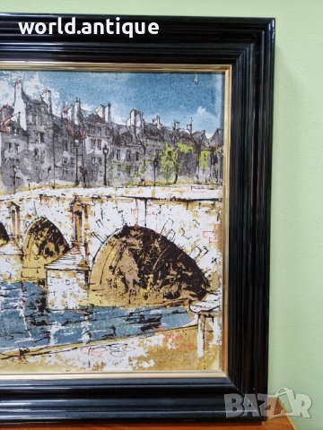 Превъзходна майсторска антикварна испанска картина масло върху фазер , снимка 6 - Картини - 53285357