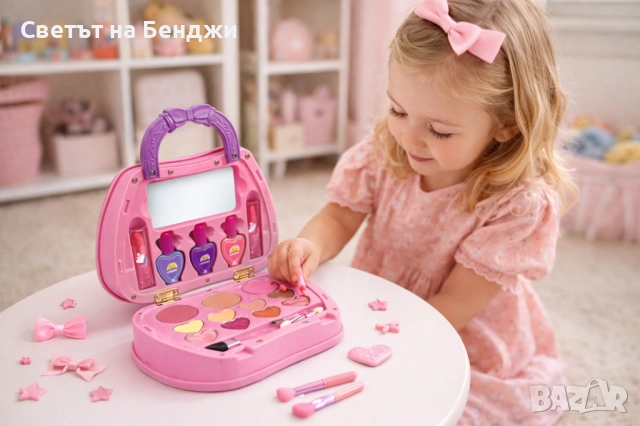 Детски комплект гримове за красота в чантичка