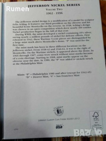 5 цента САЩ в албум, снимка 5 - Нумизматика и бонистика - 32106206