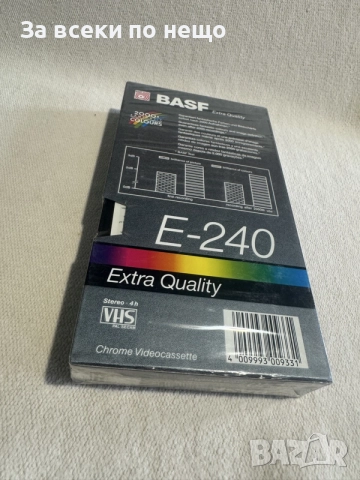 Чисто нова неразпечатана празна видеокасета VHS BASF E-240, снимка 3 - Плейъри, домашно кино, прожектори - 56436122