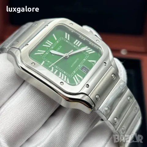 Мъжки часовник Cartier Santos de Cartier Green с автоматичен механизъм, снимка 5 - Мъжки - 49846271