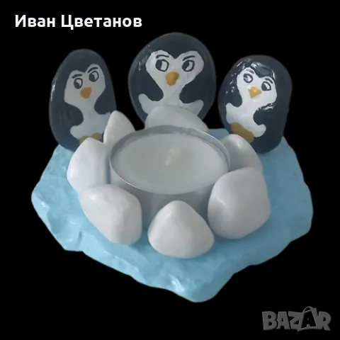 ръчно изработени коледни свещници, снимка 3 - Декорация за дома - 47640684