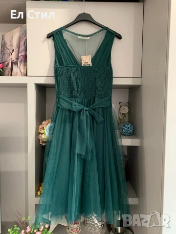 🌹Дамска рокля С тюл ,ГО до 108см, снимка 3 - Рокли - 53962654