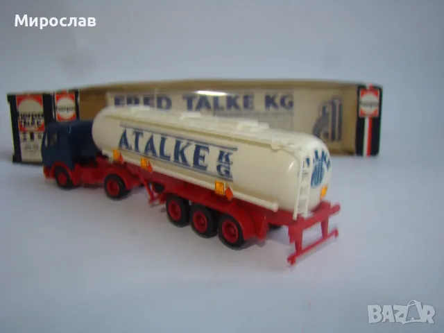 HERPA H0 1/87 MERCEDES КАМИОН МОДЕЛ ТИР ЦИСТЕРНА КОЛИЧКА, снимка 6 - Колекции - 48418405