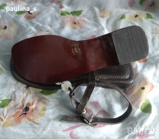 Естествена кожа и кралски седеф Абалон - маркови сандали "Saint Tropez"® / N 38, снимка 4 - Сандали - 37304982