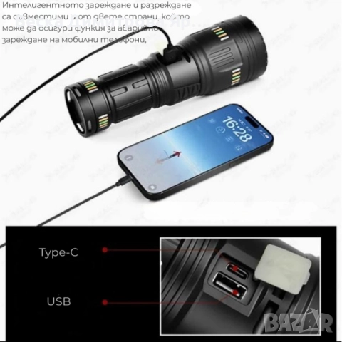 Светодиоден фенер Smiling Shark YM-G600 с телескопично увеличение и PowerBank функция, снимка 3 - Къмпинг осветление - 51468643