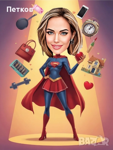 Карикатура по снимка! Уникален подарък за любим човек!, снимка 5 - Картини - 52379727