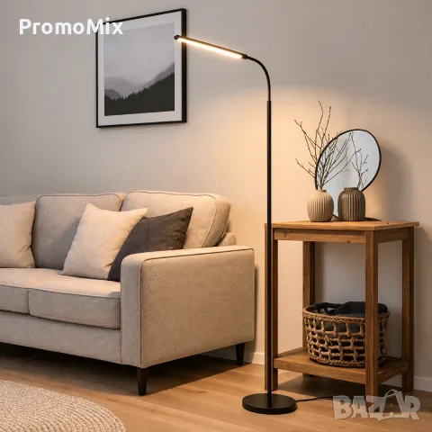 Подова лампа Qstar Led 166см Лампион Гъвкаво рамо димируемо осветително тяло 