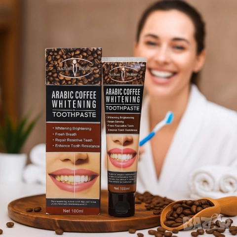 Избелваща паста за зъби с арабско кафе, снимка 6 - Други - 51968634
