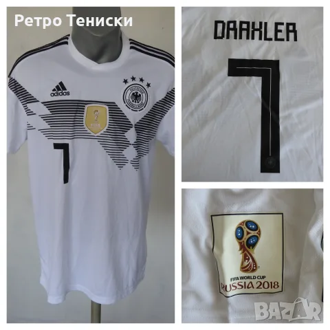 Тениска Germany #7 Draxler adidas — Мъже размер L Бяло (сезон 2018)