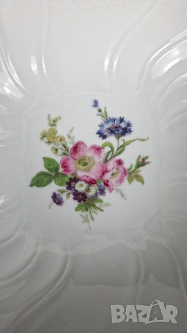 Квадратна порцеланова купа - Hutschenreuther, Dresden, снимка 4 - Чинии - 53913335