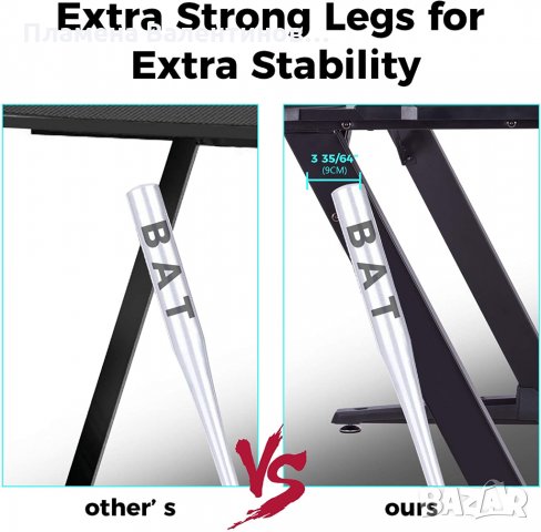 ERK-EDK-Z1S Геймърско бюро / Геймърска маса, снимка 5 - Бюра - 31063509