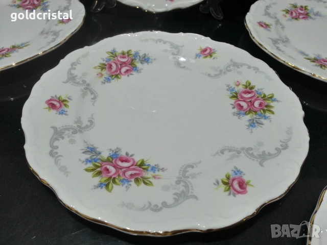 английски фин костен порцелан чинии, снимка 4 - Антикварни и старинни предмети - 54351369
