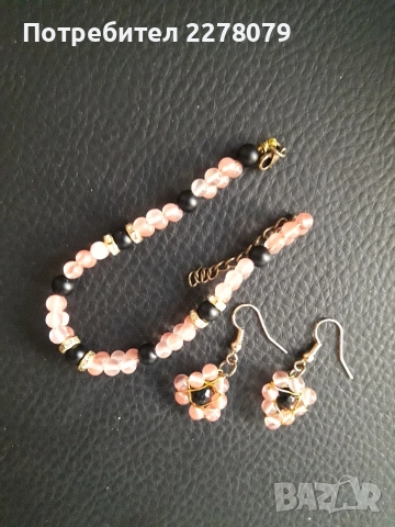 Гривни и обеци от полускъпоценни камъни - ръчна изработка, снимка 11 - Бижутерийни комплекти - 44714828