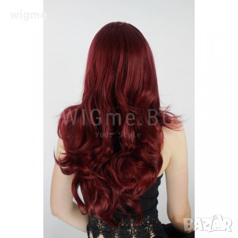 НОВА дълга червена на вълни перука Ребека , снимка 4 - Аксесоари за коса - 23090412