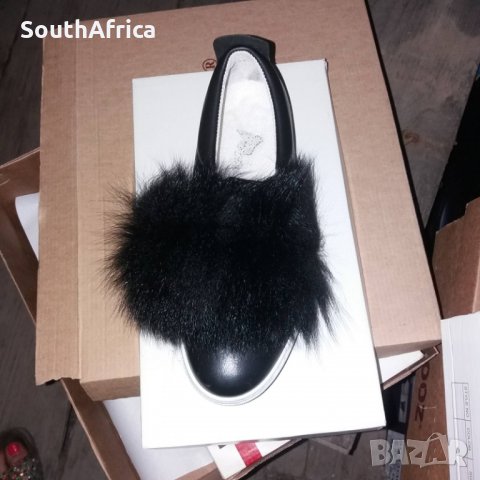 Обувки с естествен пух-Нови!