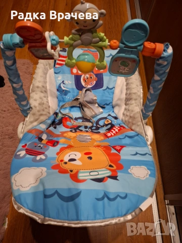 Музикален шезлонг "Baby Spa" син, Chipolino! , снимка 3 - Детски шезлонги - 53090510