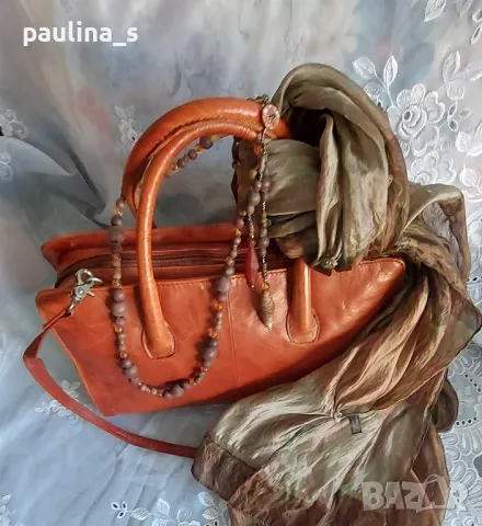 Винтидж аутлет / Естествена кожа / Чанта "Varese" , снимка 3 - Чанти - 48822308