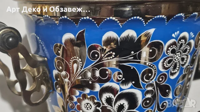 Винтидж самовар с емайл, снимка 11 - Винтидж декорации за дома - 55946894