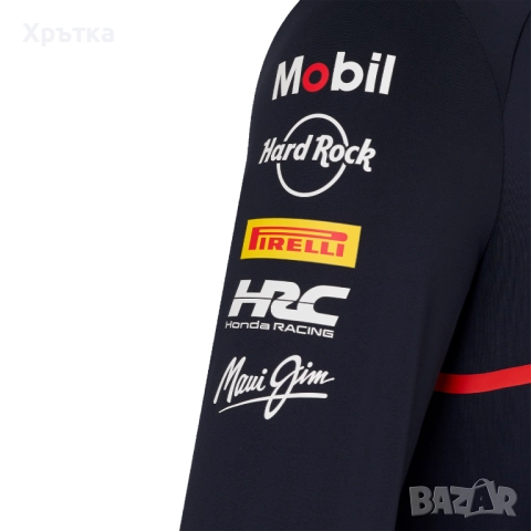 Red Bull Racing F1 Team 1/4 Zip Top - Оригинална мъжка блуза с цип, снимка 4 - Блузи - 52850755
