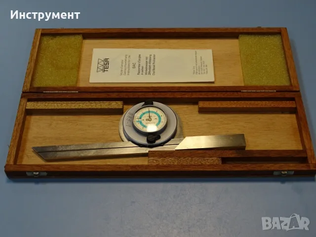 Машинен индикаторен ъгломер TESA EAC dial bevel protractor L-200 5′