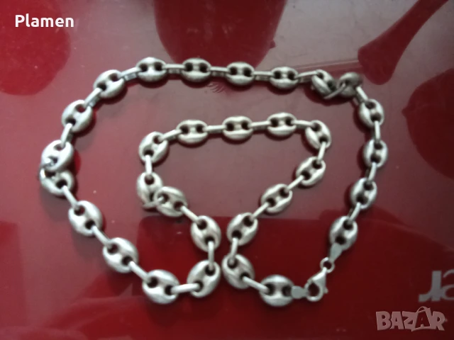 Дамски ланец бобена плетка, снимка 1