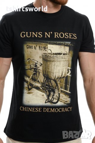 Нова мъжка тениска с дигитален печат на музикалната група GUNS'N ROSES - Chinese Democracy с гръб, снимка 5 - Тениски - 37699592