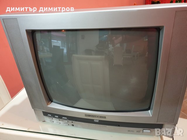 Телевизор 14" с вградено DVD без дистанционно, снимка 1 - Телевизори - 30770295